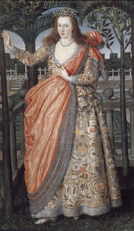 Portrait of a Lady of the Hampden family, Robert Peake the Elder